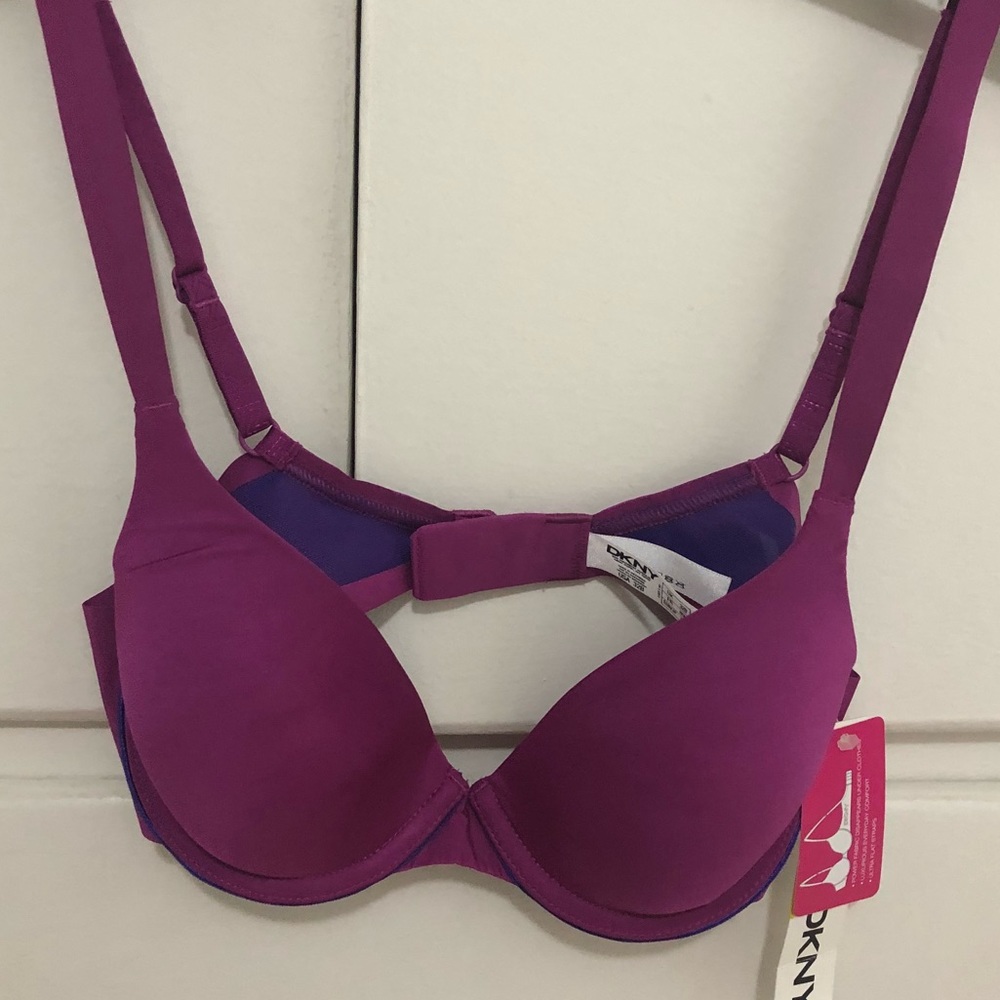 NWT DKNY bra, magenta & purple, size 32B